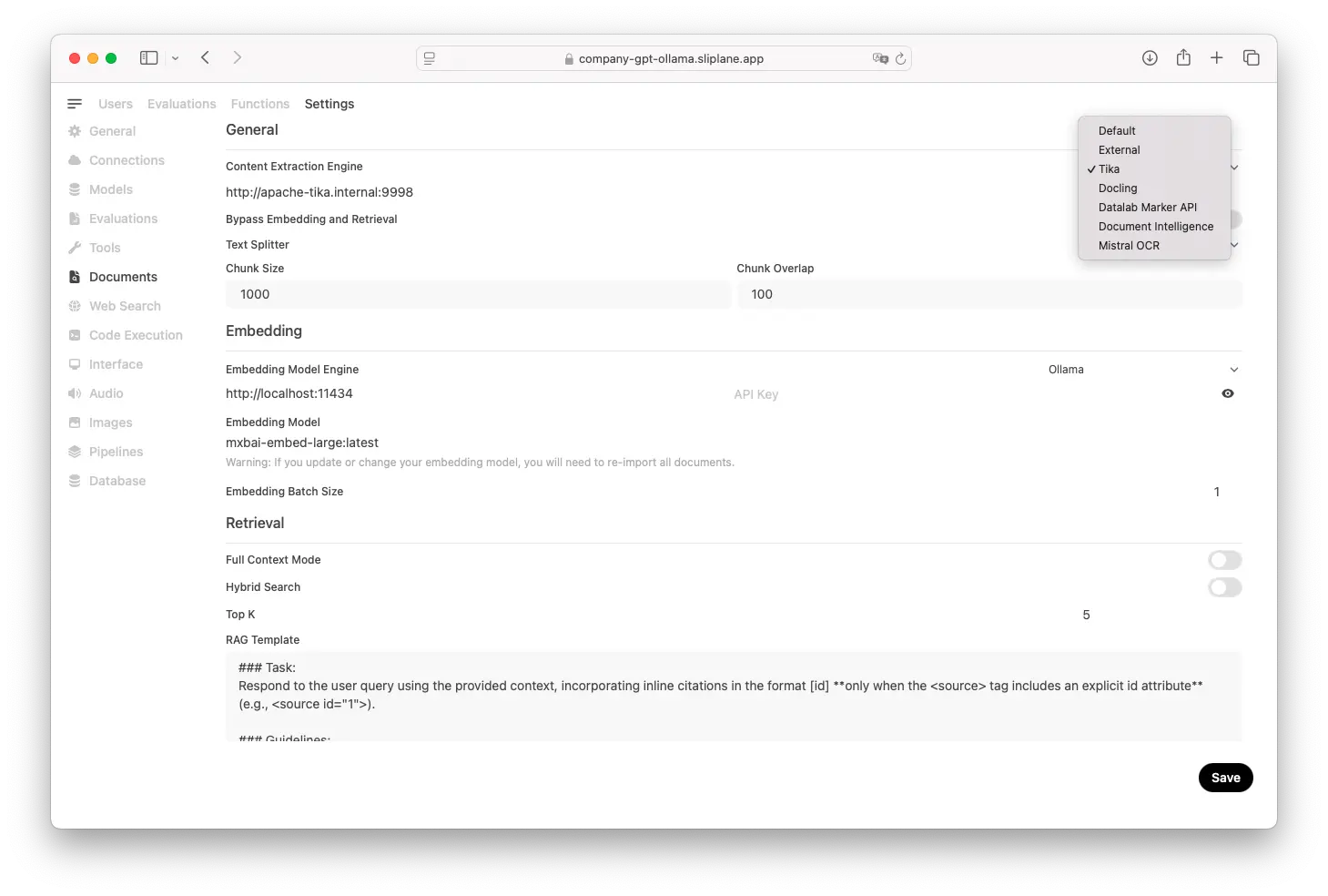 openwebui settings